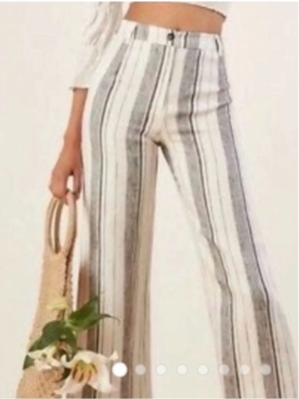 Reformation Tahiti Linen Cropped Ankle High Rise Relaxed Fit Straight Leg SZ 0